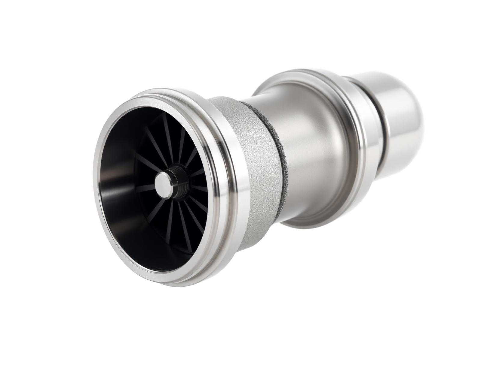 Polished stainless steel turbine component